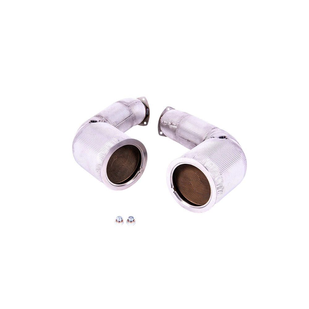 Milltek Large Bore Downpipes and Hi-Flow Sports Cats Exhaust Audi RSQ8 4.0 V8 Bi-Turbo (Non OPF / GPF Equipped Models) 20-25-Manifolds, Decats & Sports Cats-carbonizeduk