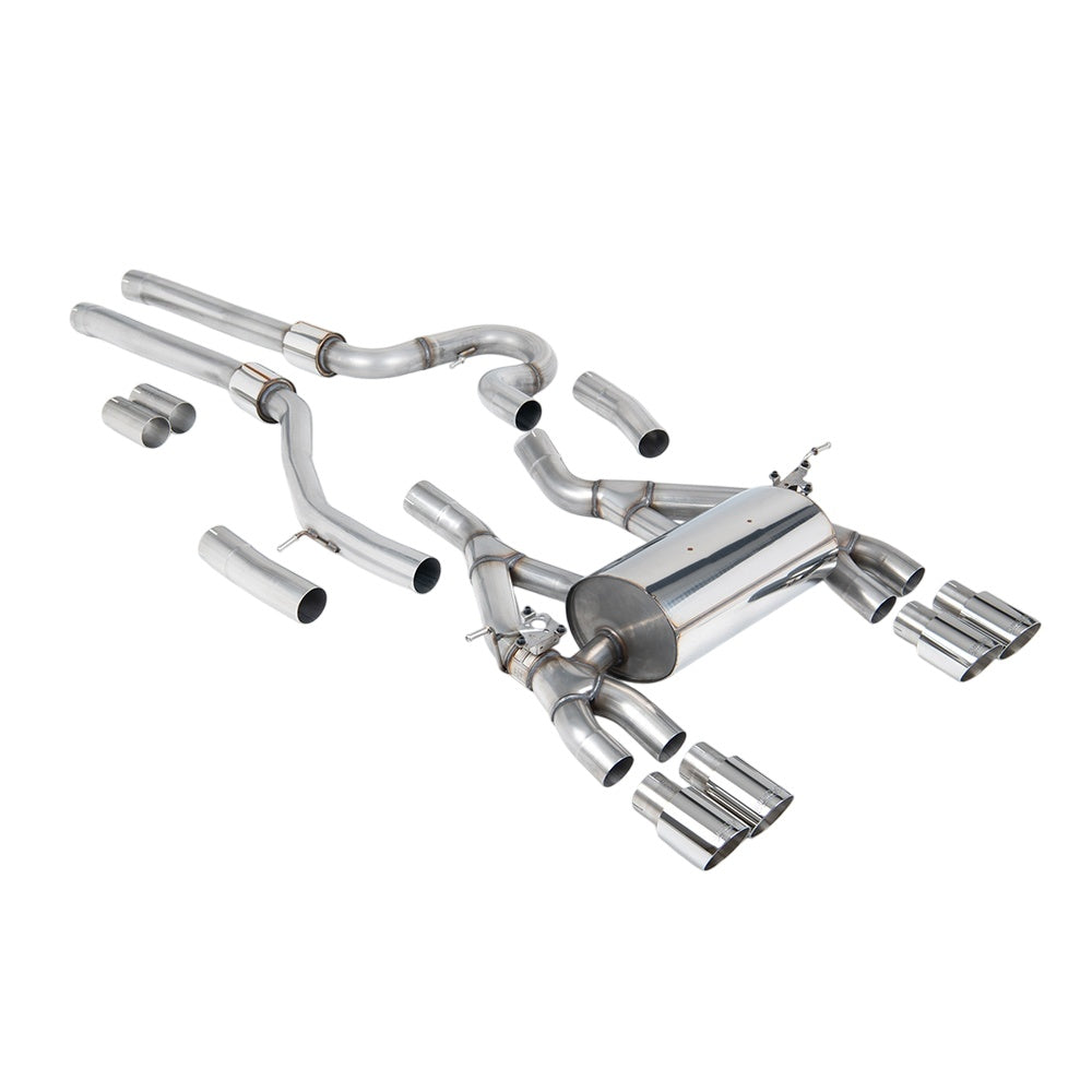 Milltek Cat Back Exhaust BMW 3 Series F80 M3 and M3 Competition Saloon (Non OPF/GPF Models Only) 14-18-Exhaust System-carbonizeduk