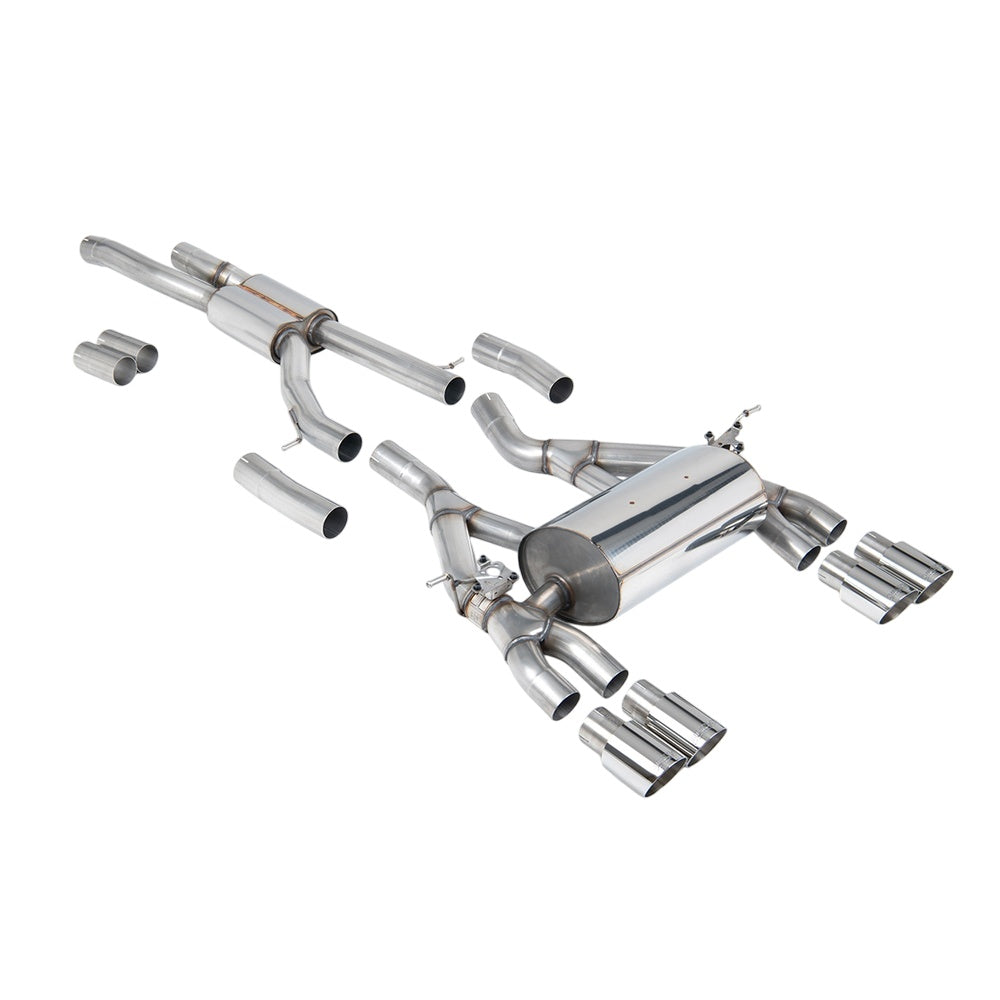 Milltek Cat Back Exhaust BMW 3 Series F80 M3 and M3 Competition Saloon (Non OPF/GPF Models Only) 14-18-Exhaust System-carbonizeduk