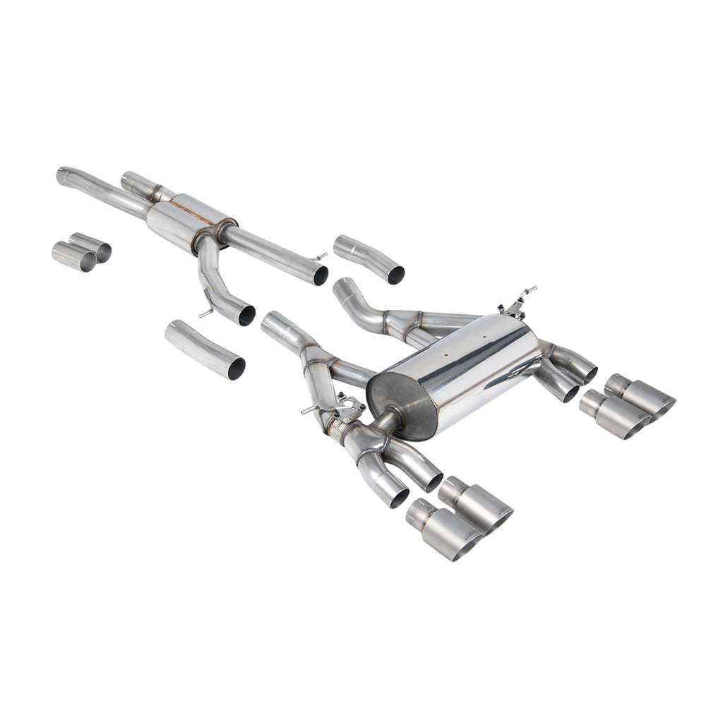 Milltek Cat Back Exhaust BMW 3 Series F80 M3 and M3 Competition Saloon (Non OPF/GPF Models Only) 14-18-Exhaust System-carbonizeduk