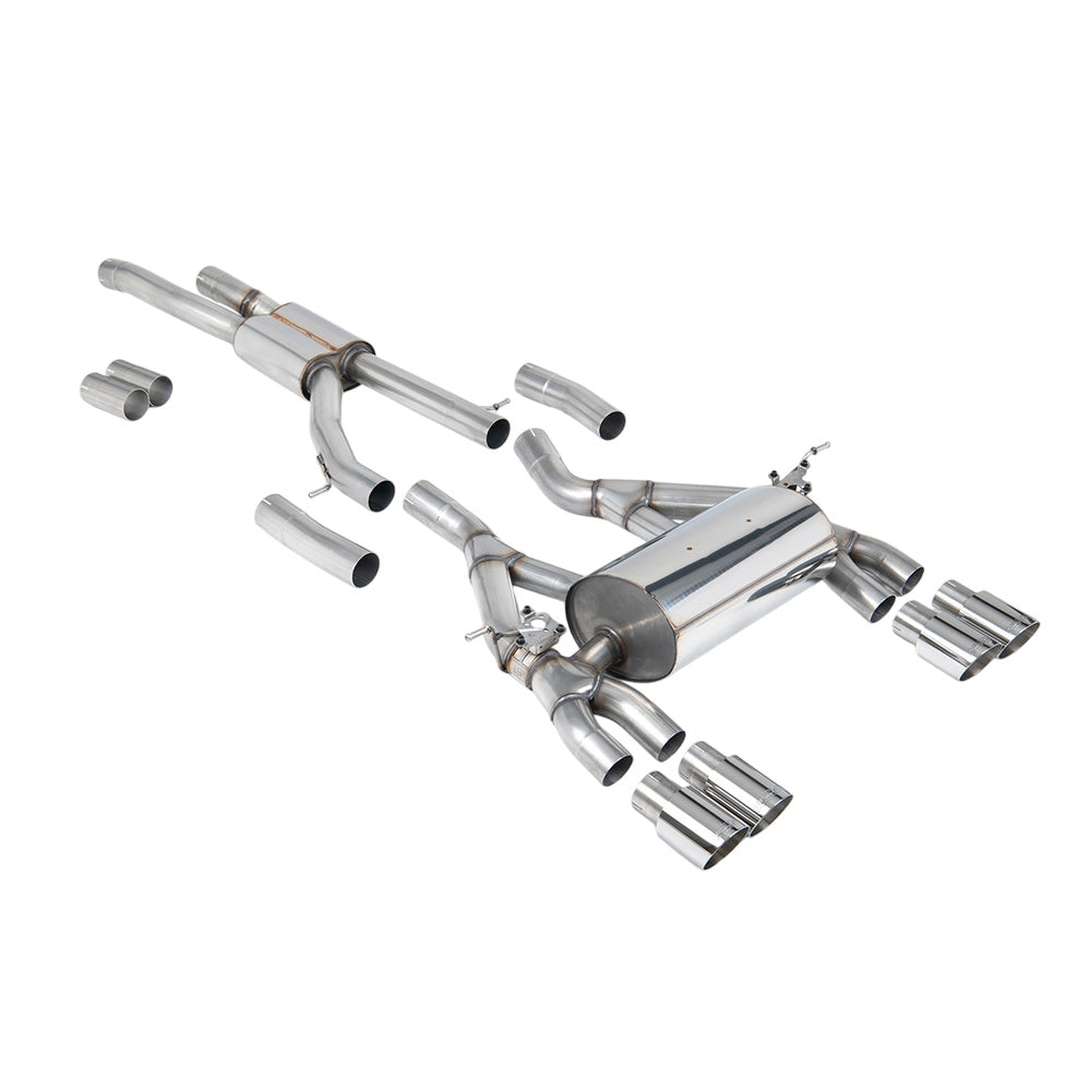 Milltek Cat Back Exhaust BMW 3 Series F80 M3 and M3 Competition Saloon (Non OPF/GPF Models Only) 14-18-Exhaust System-carbonizeduk