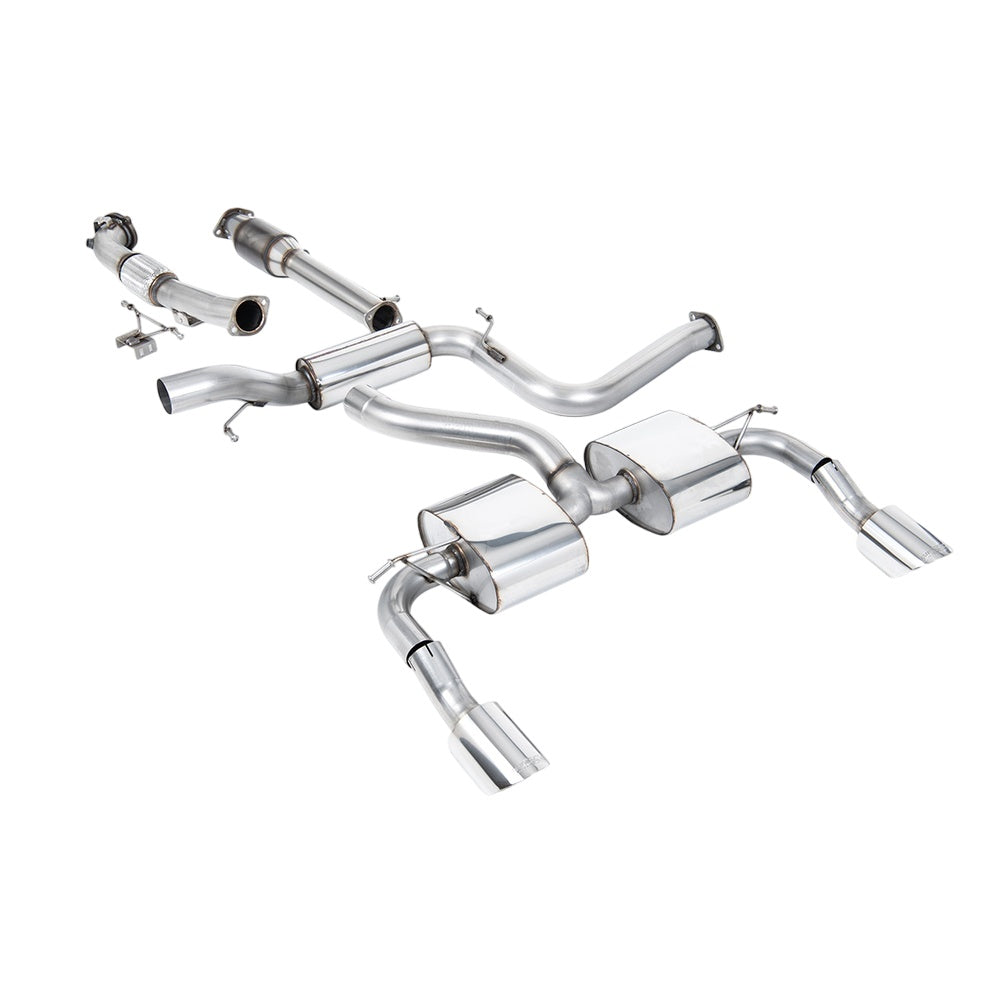 Milltek Turbo-back including Hi-Flow Sports Cat Exhaust Ford Focus Mk2 RS 2.5T 305PS 09-10-Manifolds, Decats & Sports Cats-carbonizeduk