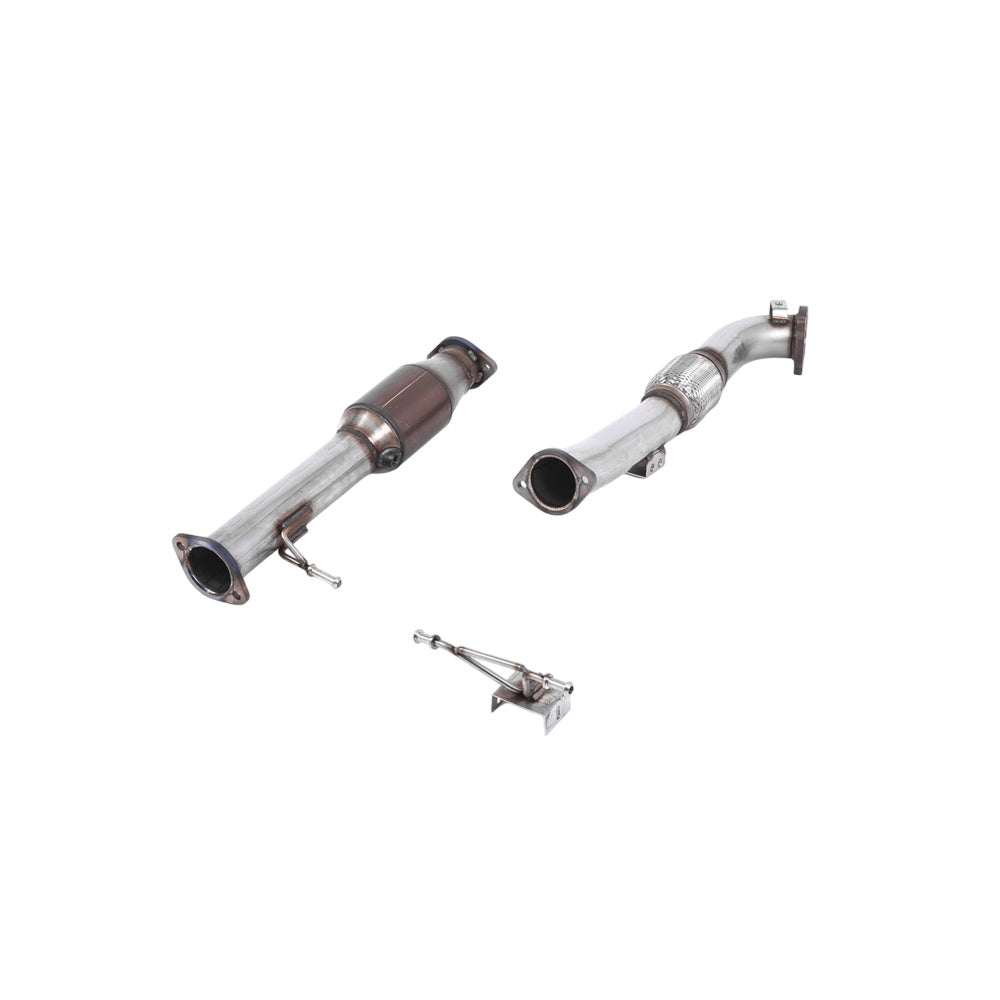 Milltek Large Bore Downpipe and Hi-Flow Sports Cat Exhaust Ford Focus Mk2 RS 2.5T 305PS 09-10-Manifolds, Decats & Sports Cats-carbonizeduk
