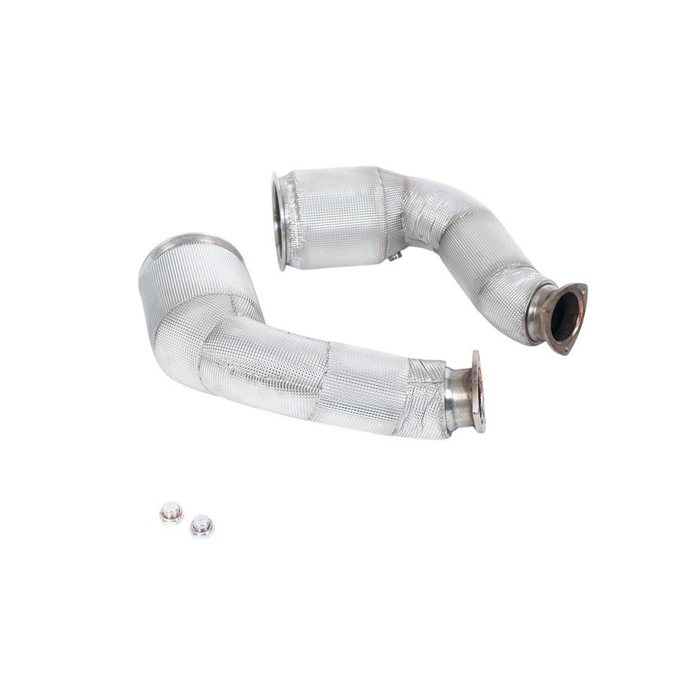 Milltek Large Bore Downpipes and Hi-Flow Sports Cats Exhaust Lamborghini Urus 4.0 Twin Turbo V8 650PS 18-25-Manifolds, Decats & Sports Cats-carbonizeduk