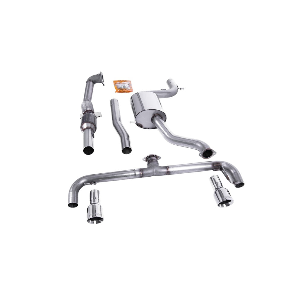 Milltek Turbo-back including Hi-Flow Sports Cat Exhaust Volkswagen Golf Mk6 GTi 2.0 TSI 210PS 09-13-Manifolds, Decats & Sports Cats-carbonizeduk