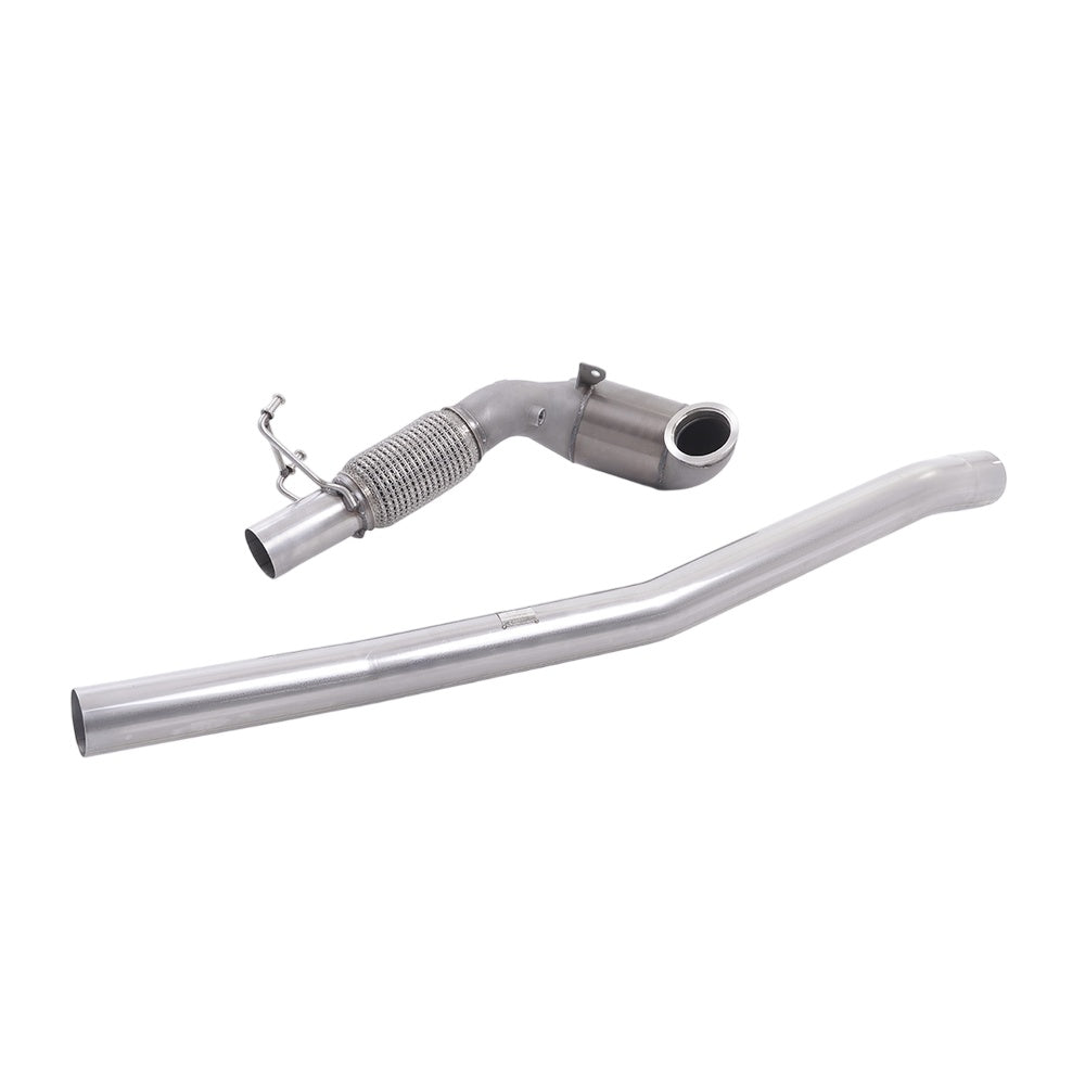 Milltek Cast Downpipe with Race Cat Exhaust Volkswagen Golf Mk7.5 R 2.0 TSI 310PS (Non-GPF Equipped Models Only) 76mm and EC Approved Systems 17-21-Manifolds, Decats & Sports Cats-carbonizeduk