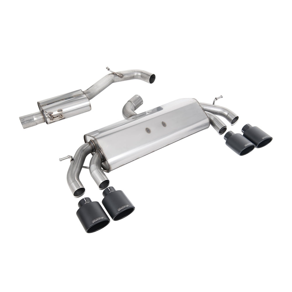 Milltek Cat Back Exhaust Volkswagen Golf Mk7.5 R 2.0 TSI 300PS (GPF Equipped Models Only) 76mm and EC Approved Systems 19-20-Exhaust System-carbonizeduk