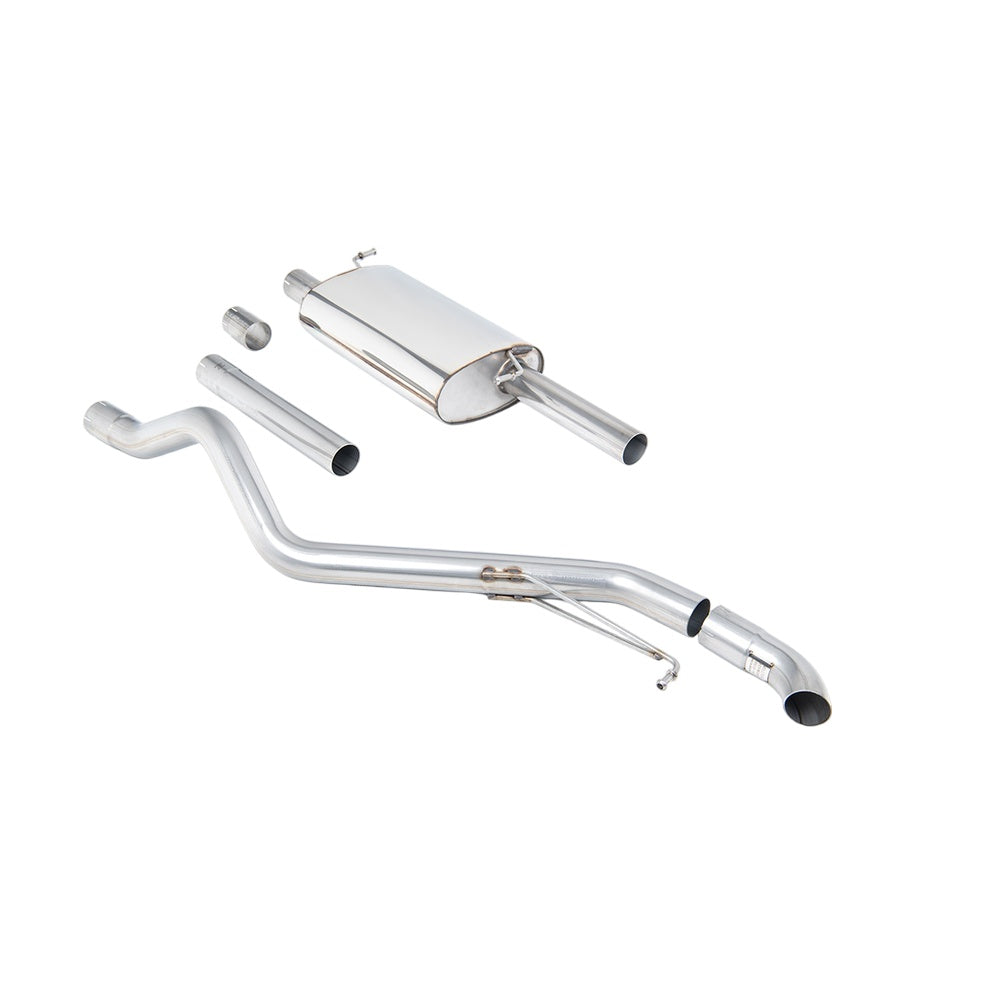 Milltek Cat Back Exhaust Volkswagen Transporter \ Caravelle T6 LWB 150PS and 204PS 2.0 TSI (Petrol) 2WD 17-25-Exhaust System-carbonizeduk