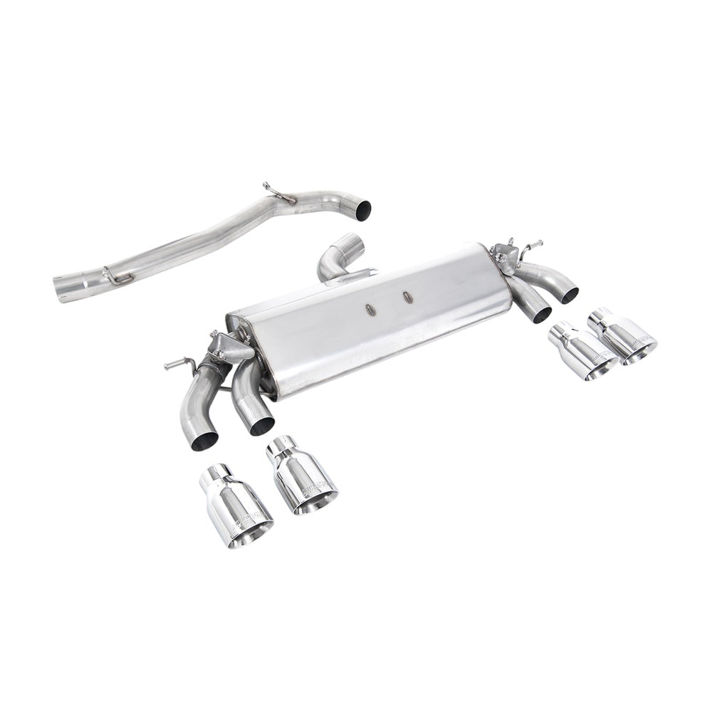 Milltek Cat Back Exhaust Volkswagen Golf Mk7.5 R 2.0 TSI 300PS (GPF Equipped Models Only) 76mm and EC Approved Systems 19-20-Exhaust System-carbonizeduk