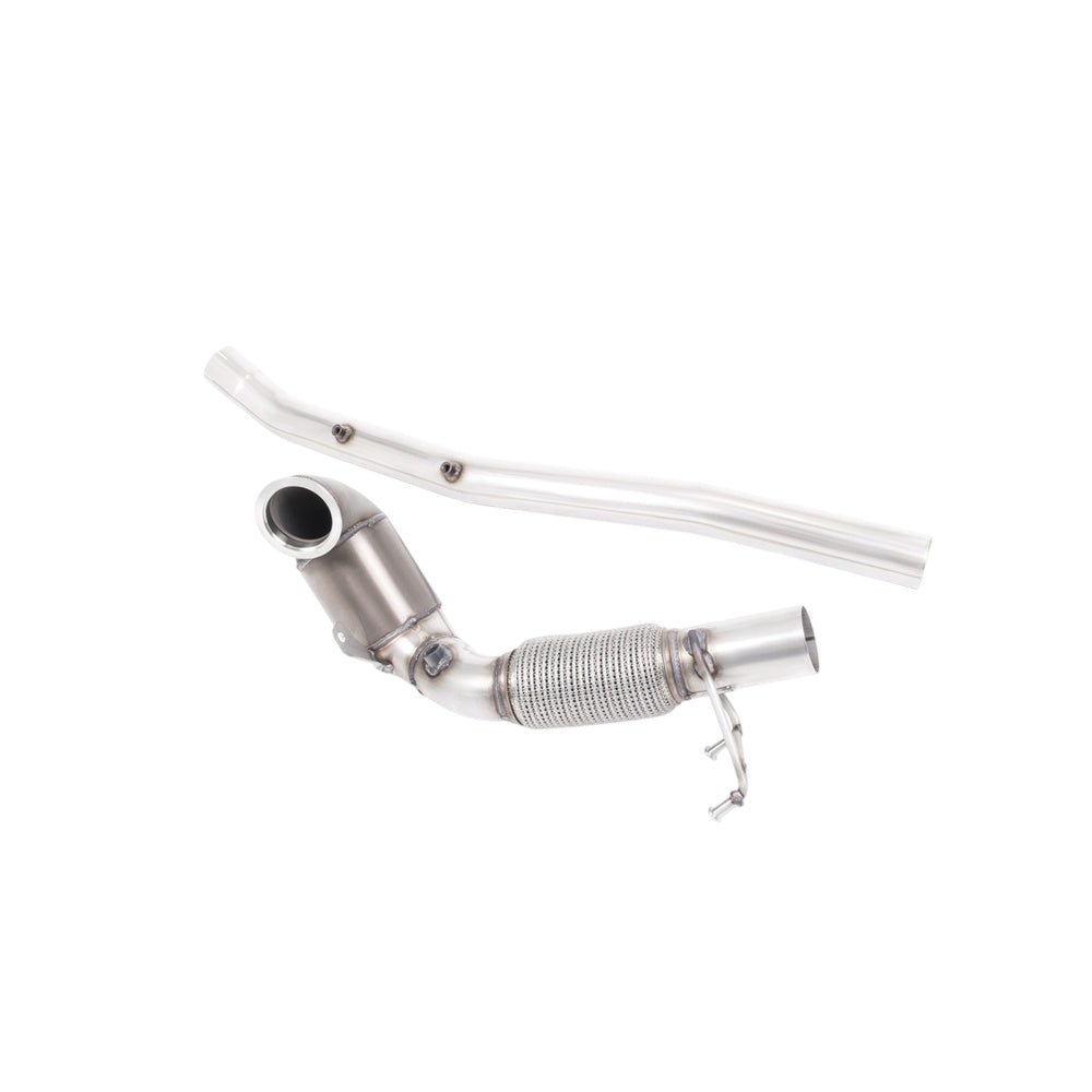 Milltek Large Bore Downpipe and Hi-Flow Sports Cat Exhaust Audi S3 2.0 TFSi Quattro Saloon and Cabrio 8V.2 (GPF Equipped Models Only) 19-20-Manifolds, Decats & Sports Cats-carbonizeduk