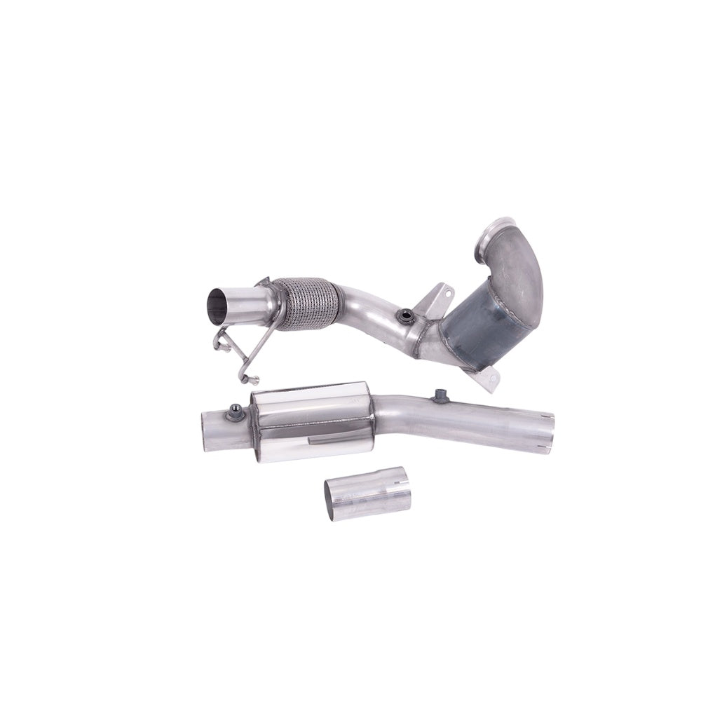 Milltek Hi-Flow Sports Cat and Downpipe Exhaust Volkswagen Polo GTI 2.0 TSI (AW 5-Door inc Facelift Models) GPF/OPF Models Only 19-25-Manifolds, Decats & Sports Cats-carbonizeduk