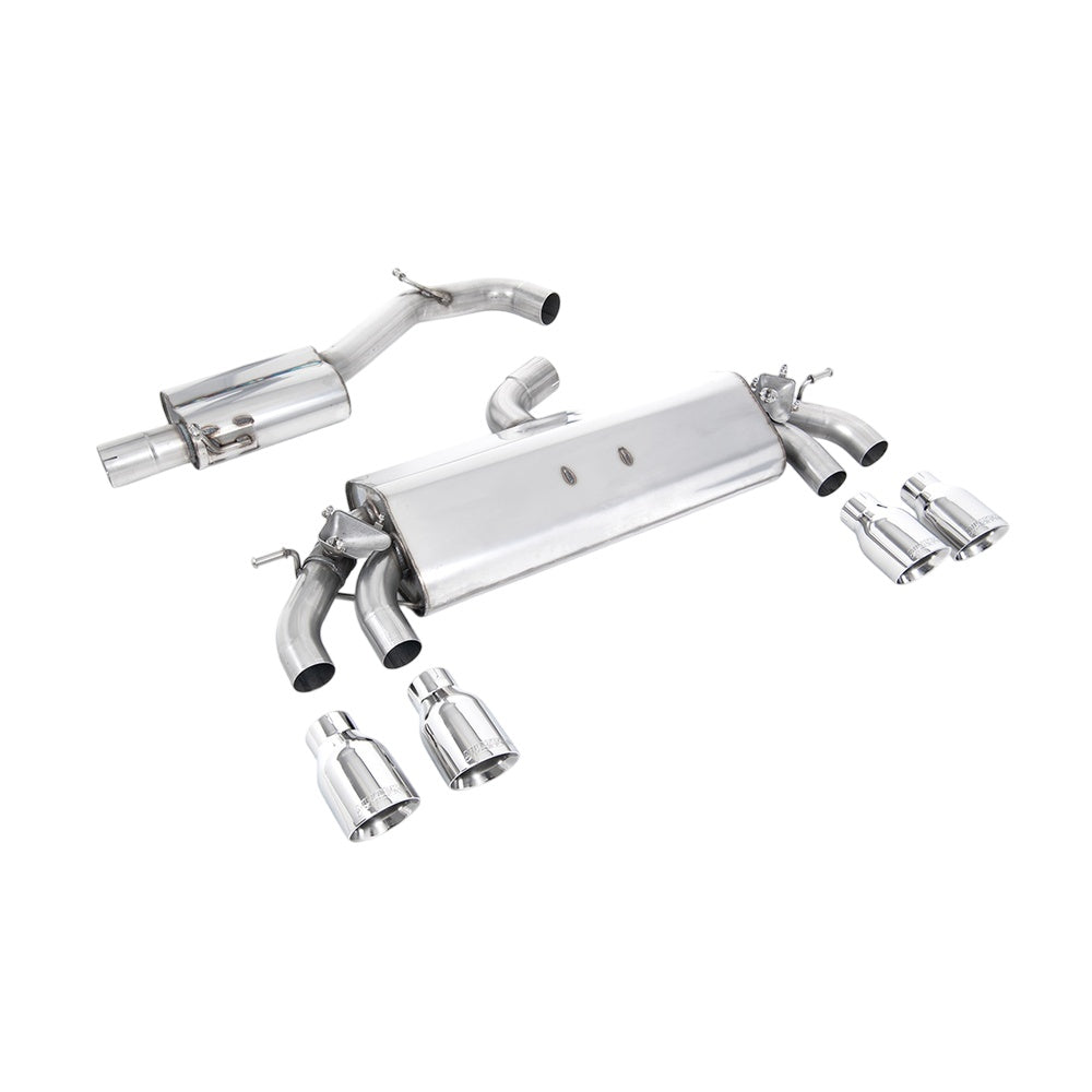 Milltek Cat Back Exhaust Volkswagen Golf Mk7.5 R 2.0 TSI 300PS (GPF Equipped Models Only) 76mm and EC Approved Systems 19-20-Exhaust System-carbonizeduk