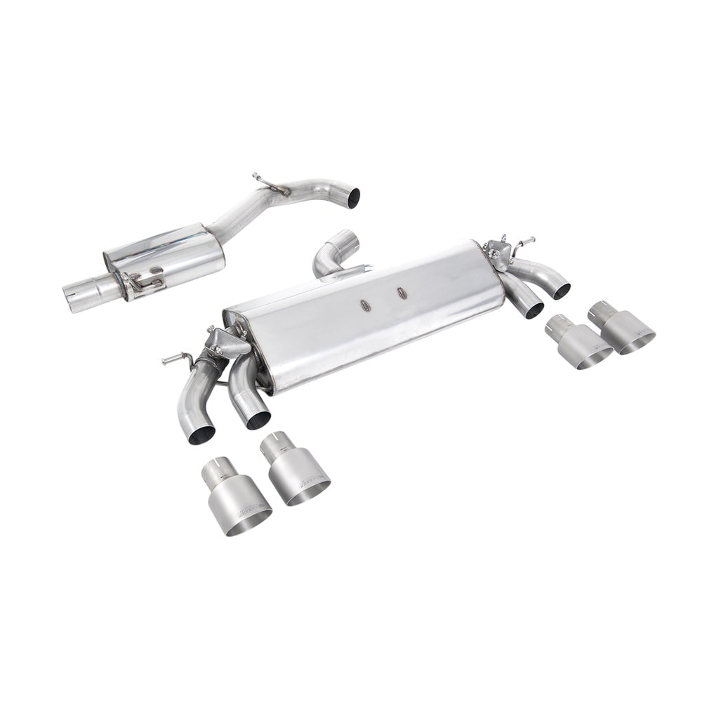 Milltek Cat Back Exhaust Volkswagen Golf Mk7.5 R 2.0 TSI 300PS (GPF Equipped Models Only) 76mm and EC Approved Systems 19-20-Exhaust System-carbonizeduk