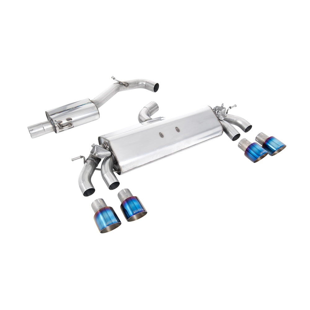 Milltek Cat Back Exhaust Volkswagen Golf Mk7.5 R 2.0 TSI 300PS (GPF Equipped Models Only) 76mm and EC Approved Systems 19-20-Exhaust System-carbonizeduk