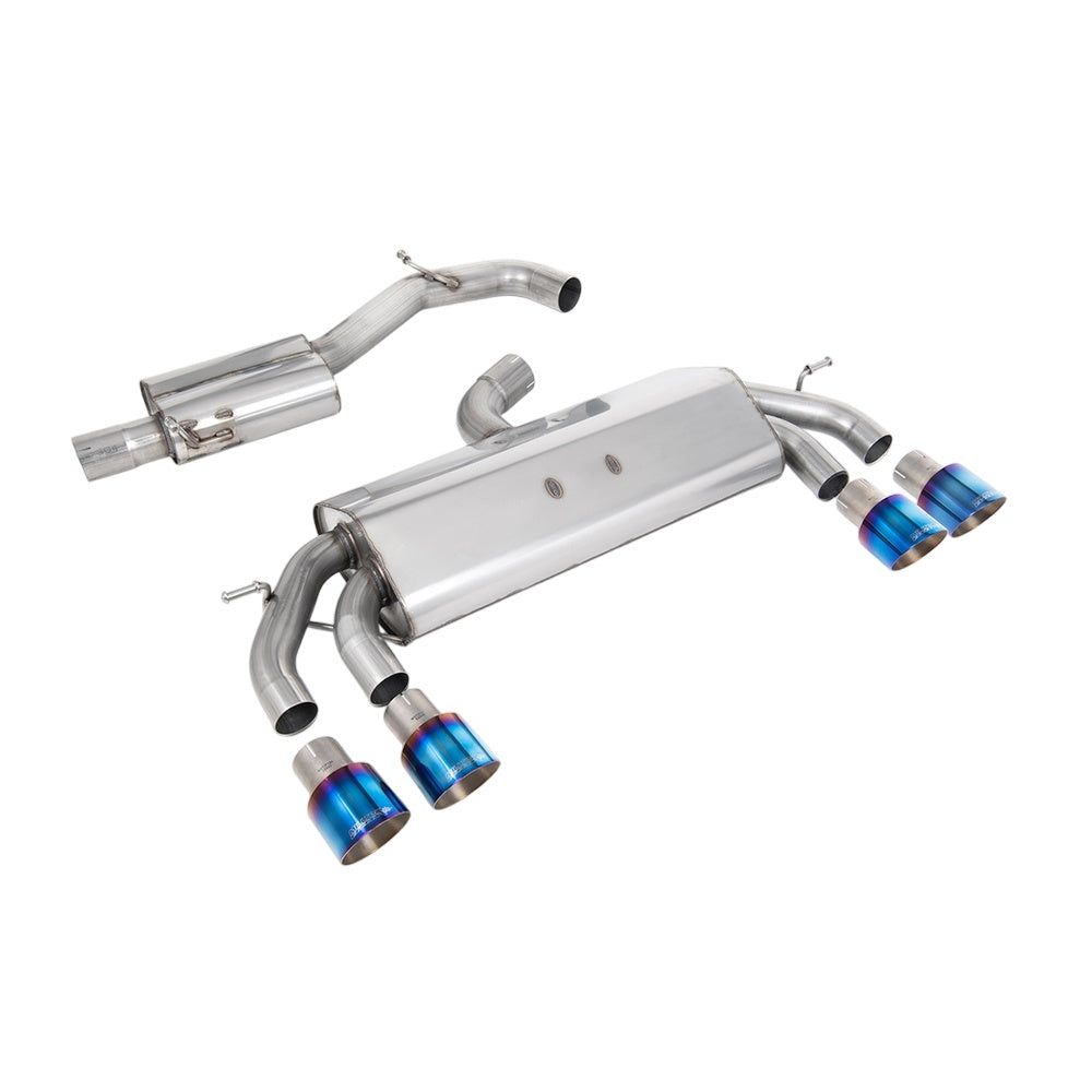 Milltek Cat Back Exhaust Volkswagen Golf Mk7.5 R 2.0 TSI 300PS (GPF Equipped Models Only) 76mm and EC Approved Systems 19-20-Exhaust System-carbonizeduk