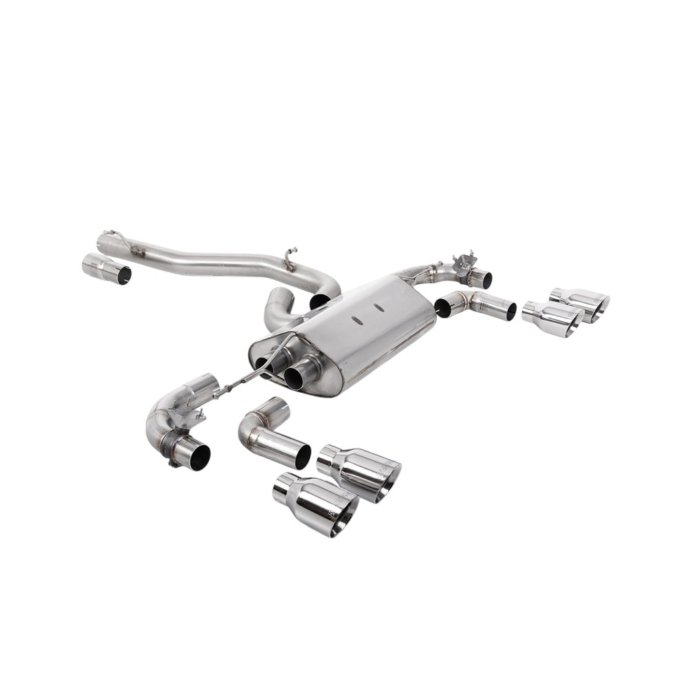 Milltek Cat Back Exhaust Volkswagen Golf Mk7.5 R 2.0 TSI 300PS (GPF Equipped Models Only) 80mm Race Systems 19-22-Exhaust System-carbonizeduk