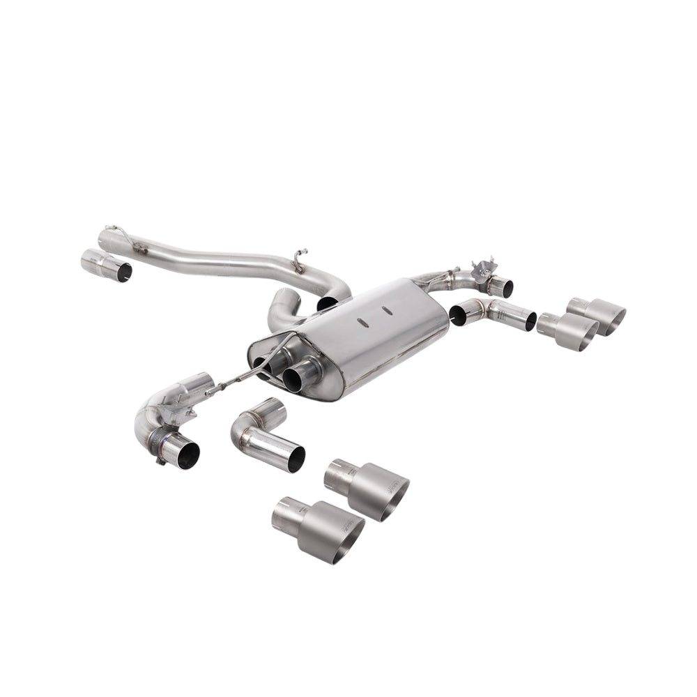 Milltek Cat Back Exhaust Volkswagen Golf Mk7.5 R 2.0 TSI 310PS (Non-GPF Equipped Models Only) 80mm Race Systems 17-21-Exhaust System-carbonizeduk