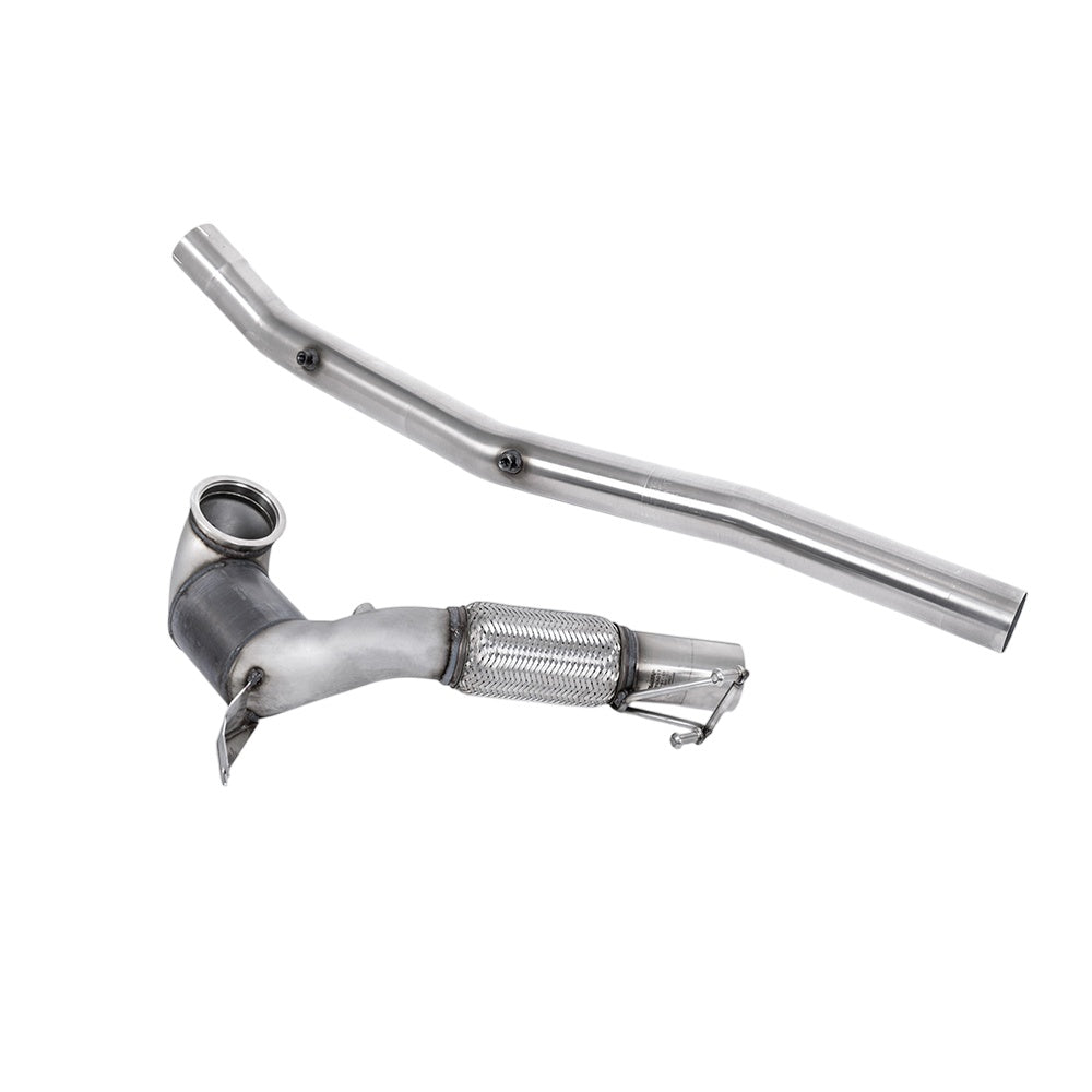 Milltek Large Bore Downpipe and Hi-Flow Sports Cat Exhaust Volkswagen Golf Mk8 R 2.0 TSI 320PS (Non-GPF / North American Models Only ) 22-25-Manifolds, Decats & Sports Cats-carbonizeduk
