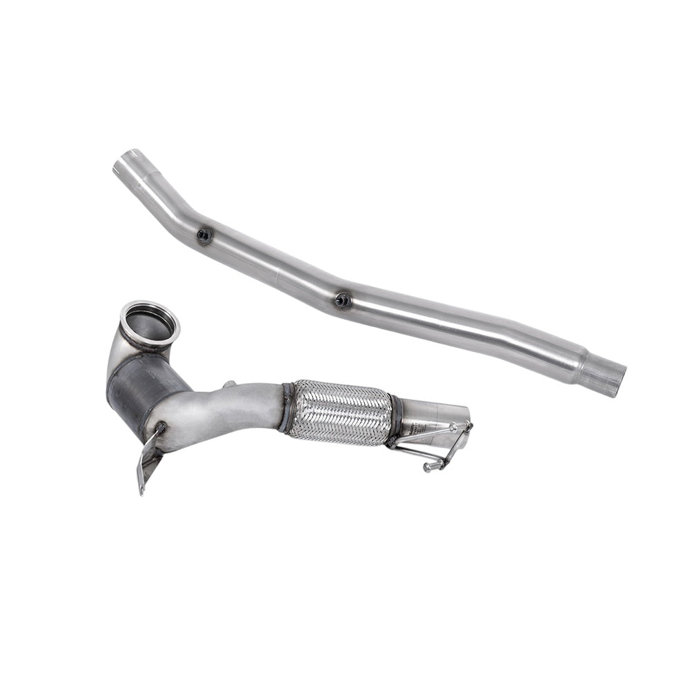 Milltek Large Bore Downpipe and Hi-Flow Sports Cat Exhaust Volkswagen Golf Mk8 R 2.0 TSI 320PS (Non-GPF / North American Models Only ) 22-25-Manifolds, Decats & Sports Cats-carbonizeduk
