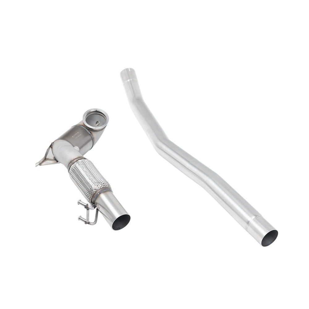 Milltek Large Bore Downpipe and Hi-Flow Sports Cat Exhaust Volkswagen Arteon 2.0TSI 280PS 4Motion (North American Non Valved / Downturn Tips) 22-25-Manifolds, Decats & Sports Cats-carbonizeduk