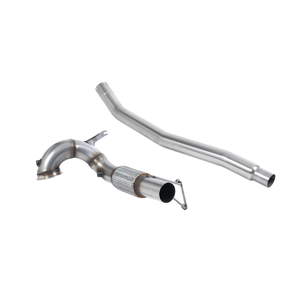 Milltek Large Bore Downpipe and Hi-Flow Sports Cat Exhaust Volkswagen Arteon 2.0TSI 280PS 4Motion (North American Non Valved / Downturn Tips) 22-25-Manifolds, Decats & Sports Cats-carbonizeduk