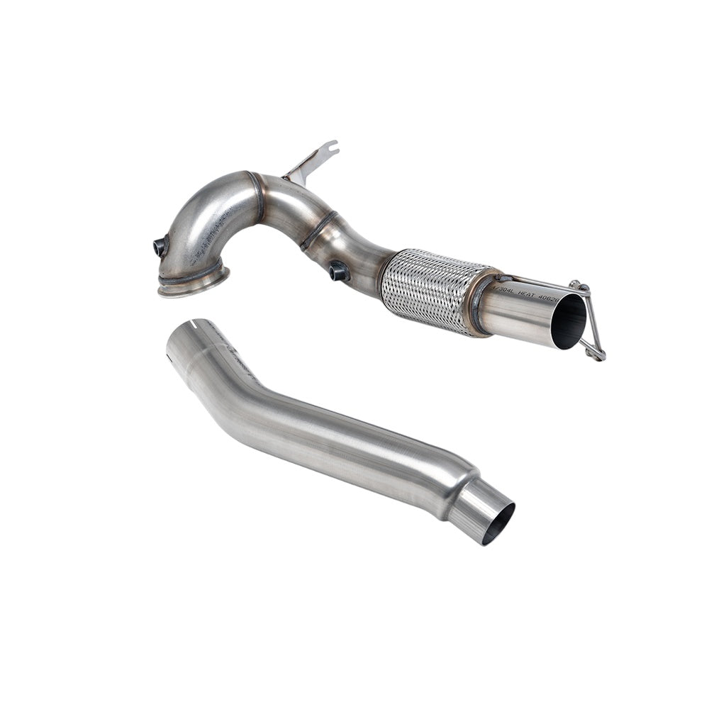 Milltek Large-bore Downpipe and De-cat Exhaust Volkswagen Golf Mk8 GTi (245ps Non-GPF / North American Models Only) 21-25-Manifolds, Decats & Sports Cats-carbonizeduk