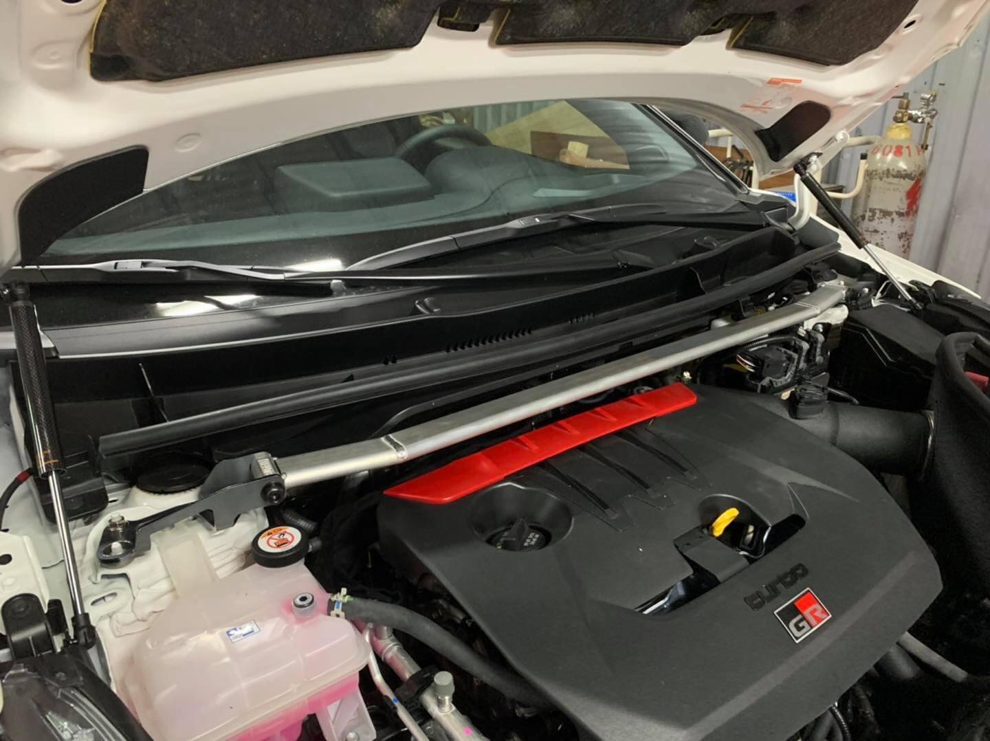 SUMMIT & Swave Polished Front Upper Strut Brace for Toyota Yaris GR