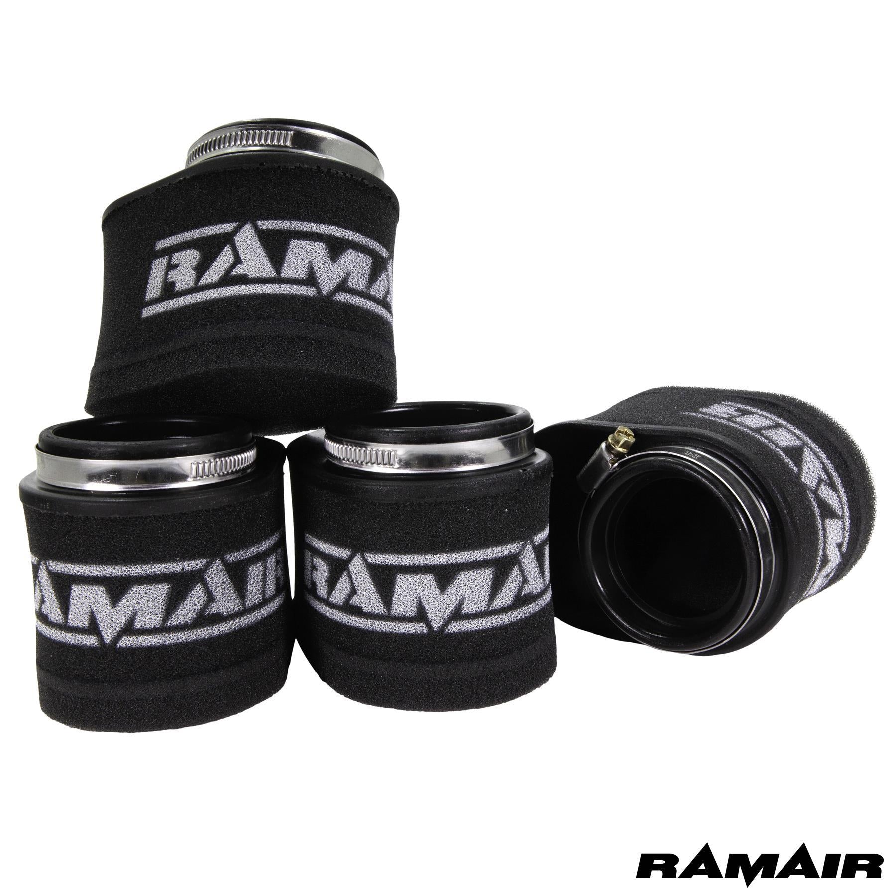 Ramair 52mm ID Performance Universal Motorcycle Oval Pod Air Filter Kit