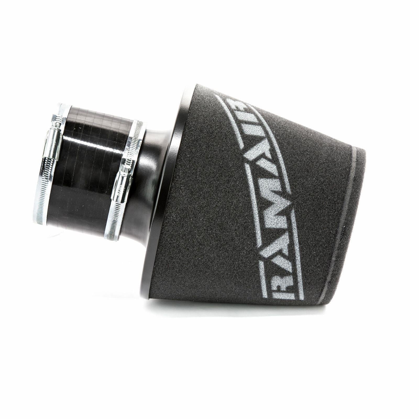 Ramair Large Foam Filter Aluminium Base 100mm (3.9inch) OD Black with Silicone Coupler