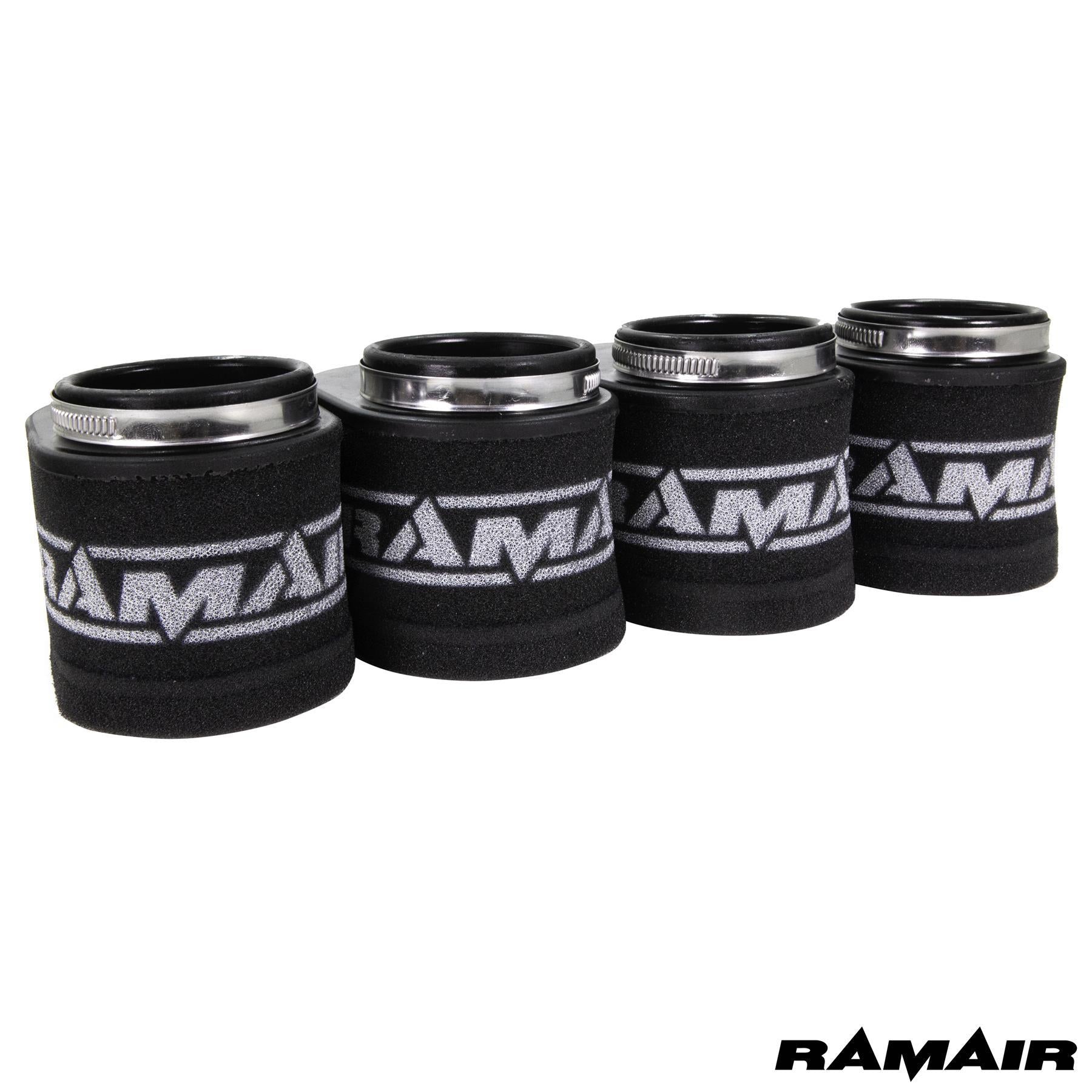 Ramair 52mm ID Performance Universal Motorcycle Oval Pod Air Filter Kit