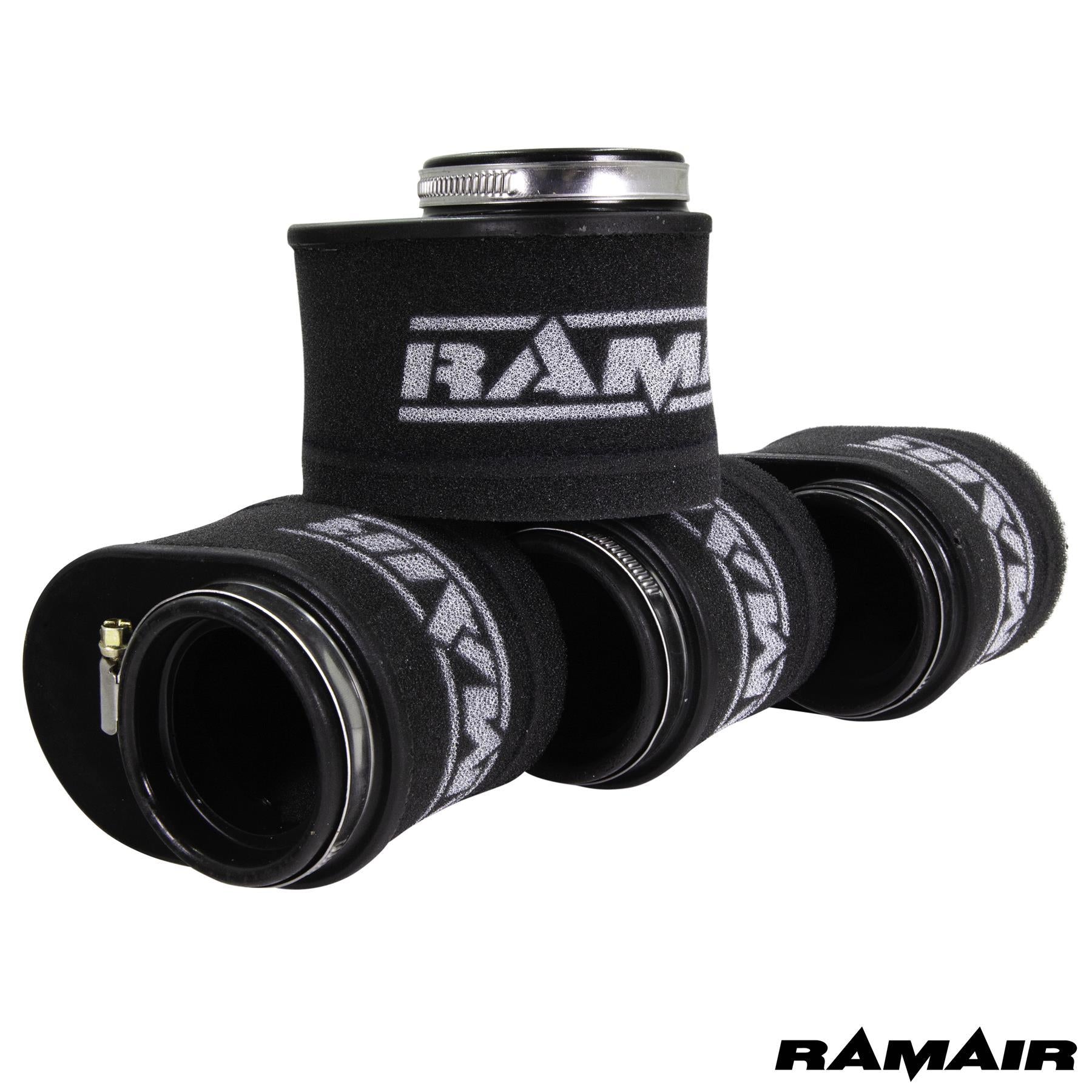 Ramair 52mm ID Performance Universal Motorcycle Oval Pod Air Filter Kit