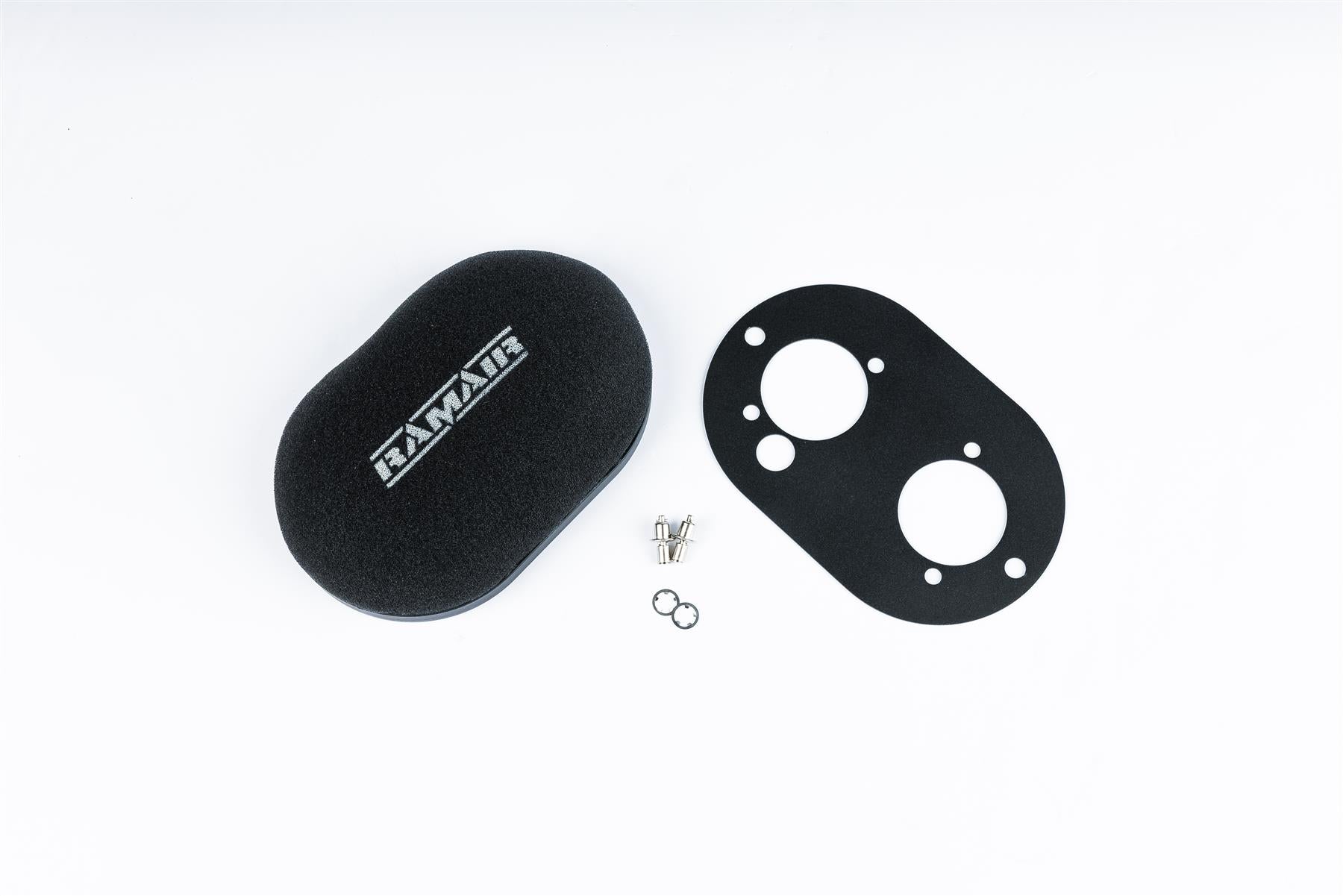 Domed Carb Air Filter & Baseplate to fit Dellorto 40 DHLA  - 40mm Internal Height