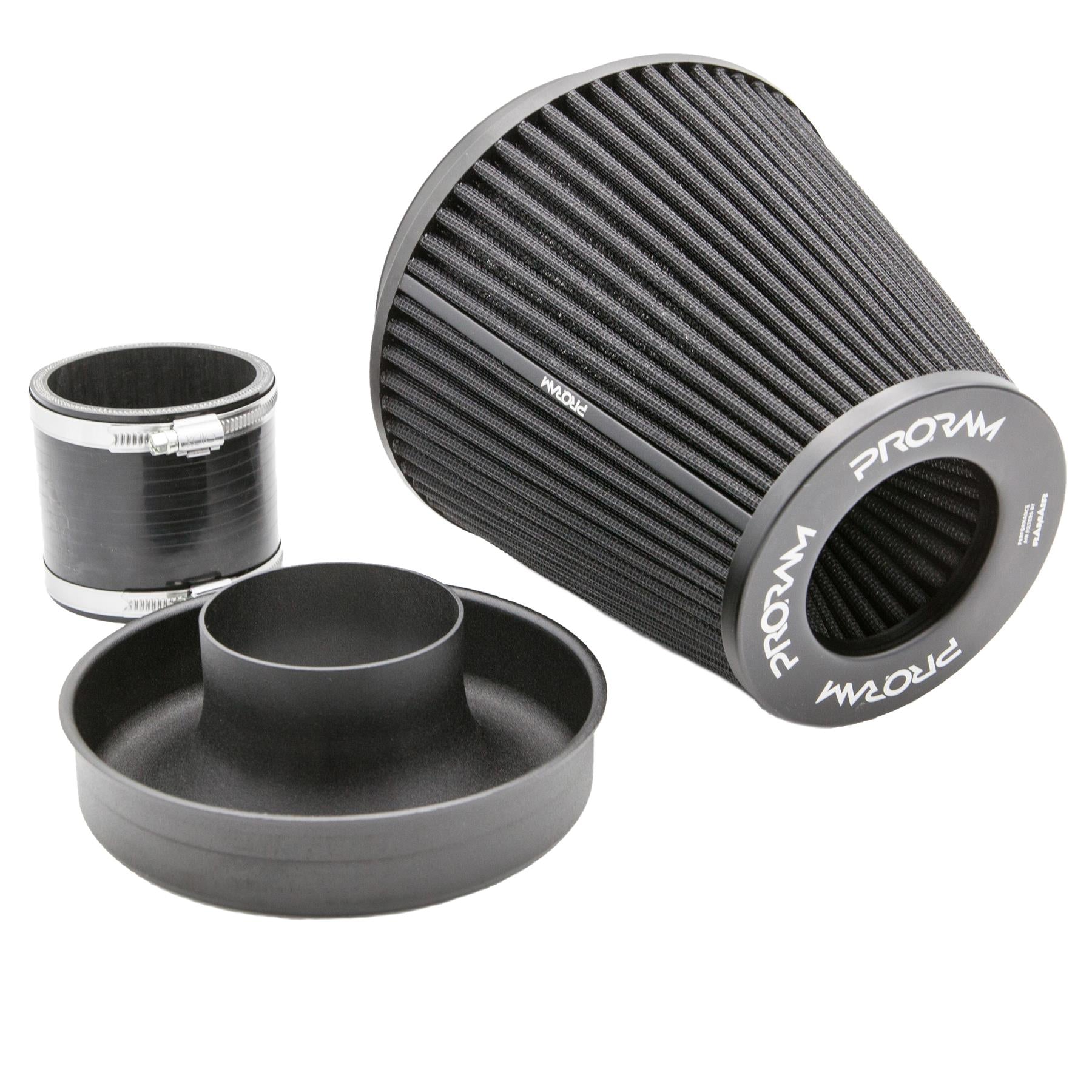 Ramair Pleated 83mm (3.25inch) ID Neck Large Cone Air Filter with Velocity Stack and Coupling