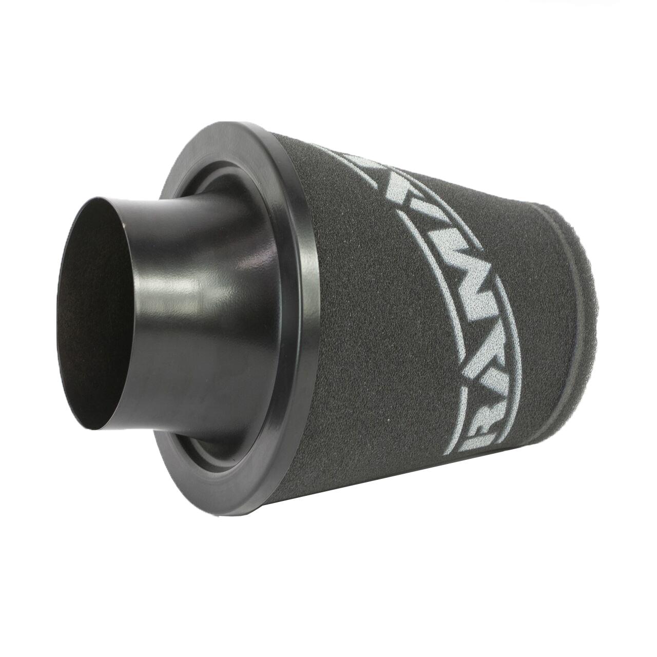 Ramair Foam Jet Stream Medium Cone Air Filter 100mm (3.9inch) OD Black with Silicone Coupler