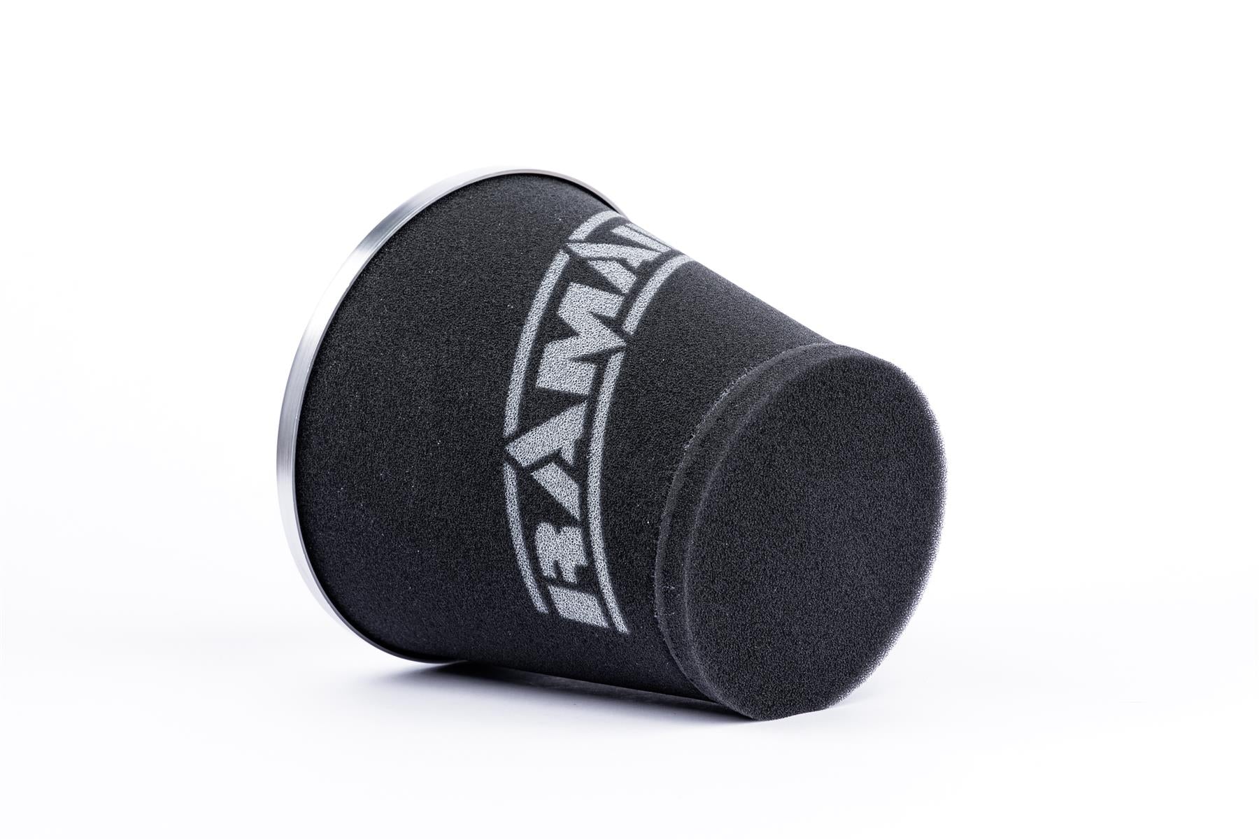 Ramair Foam Jet Stream Medium Cone Air Filter 70mm (2.75inch) OD Silver with Silicone Coupling